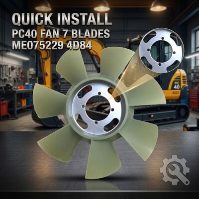 مروحة تبريد المحرك بتركيب مباشر وبراغي 7 شفرات ME075229 4D84 Yanmar PC40 PC40-7 حفار صغير استبدال سريع التركيب